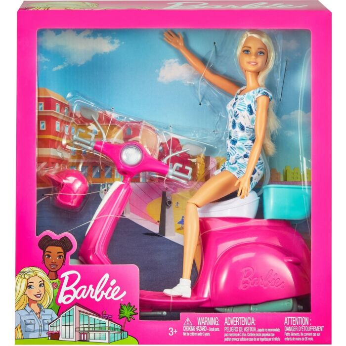 Кукла Barbie на Скутере Estate Транспорт Розовый GBK850 купить,NaN