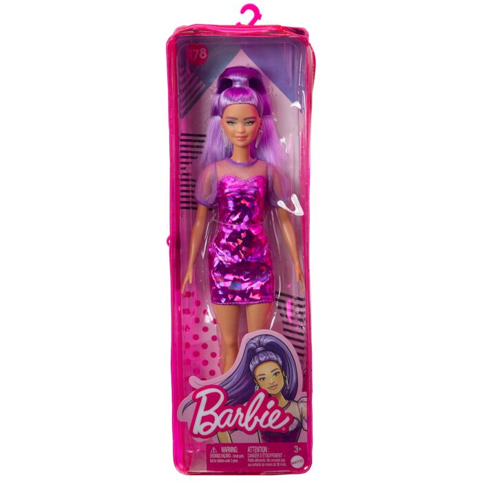 Кукла Barbie Игра с модой в сиреневом платье FBR370/HBV12 купить,NaN
