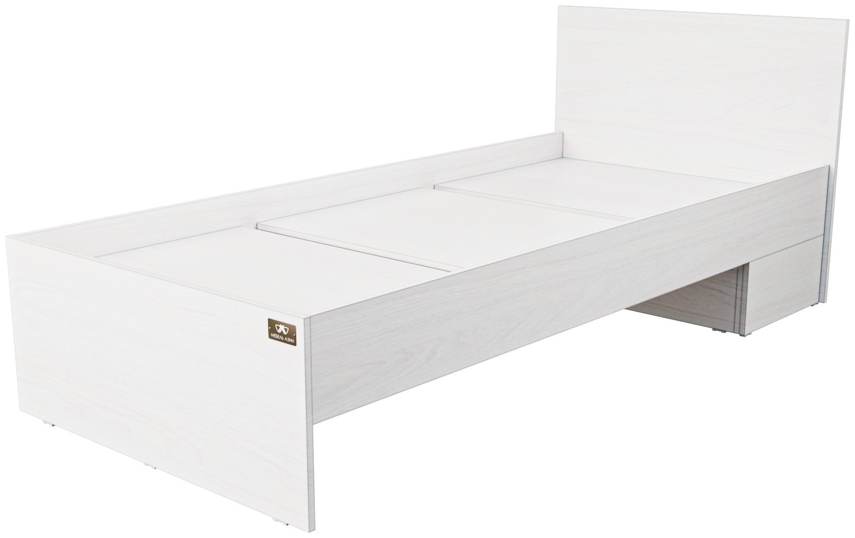 Кровать Мебель Азии Гармони 90x200см с матрасом светло-серая купить,NaN