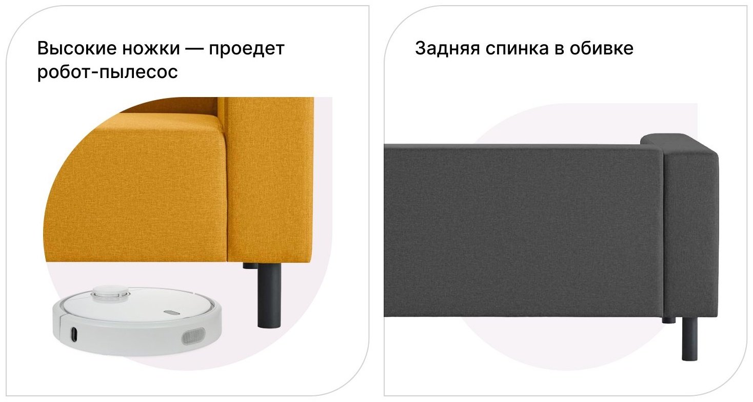Диван Мебель Азии Белфаст, 175х85 см, обивка рогожка, темно-серый купить,0