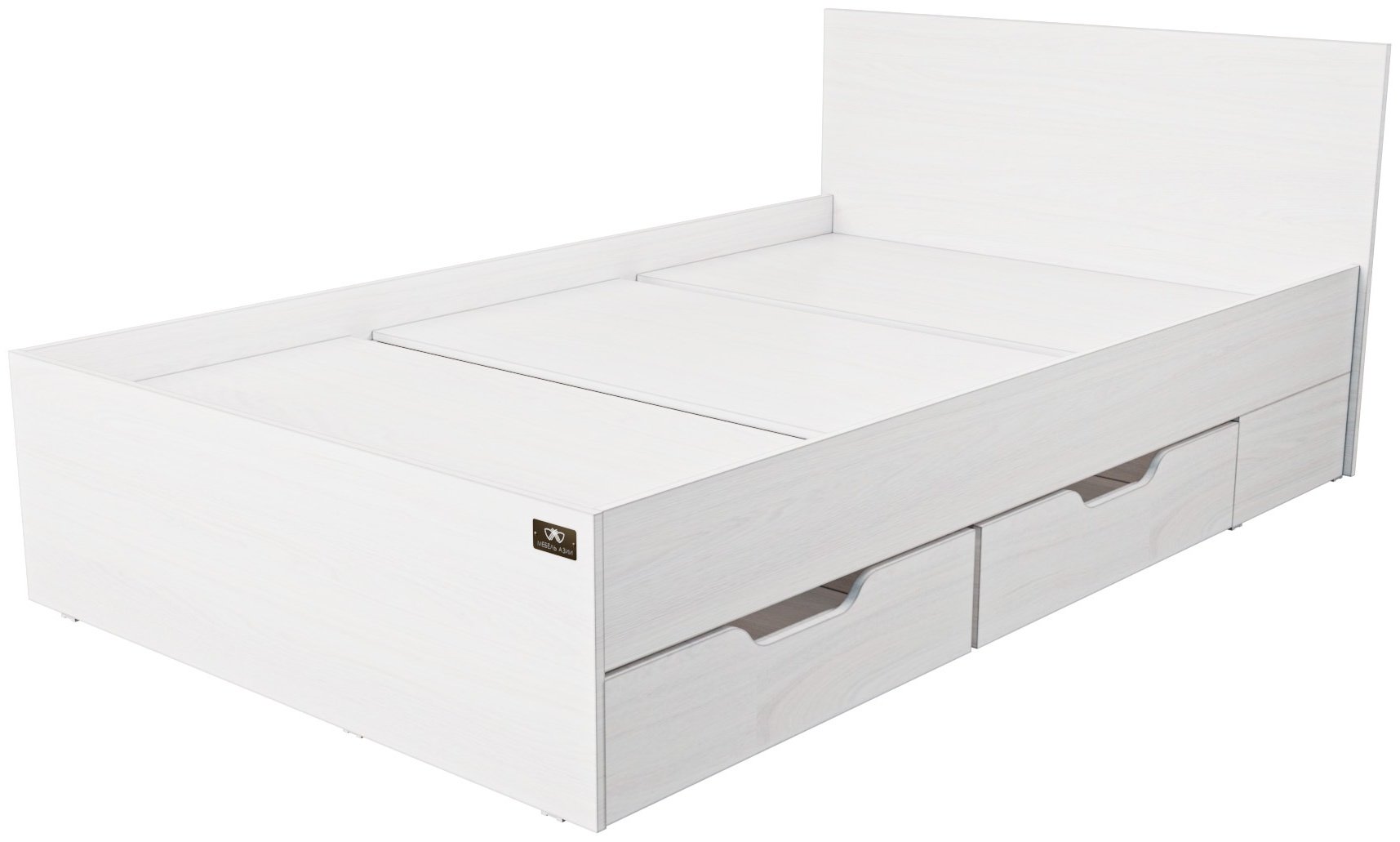 Кровать Мебель Азии Гармони 120x200см светло-серая купить,NaN