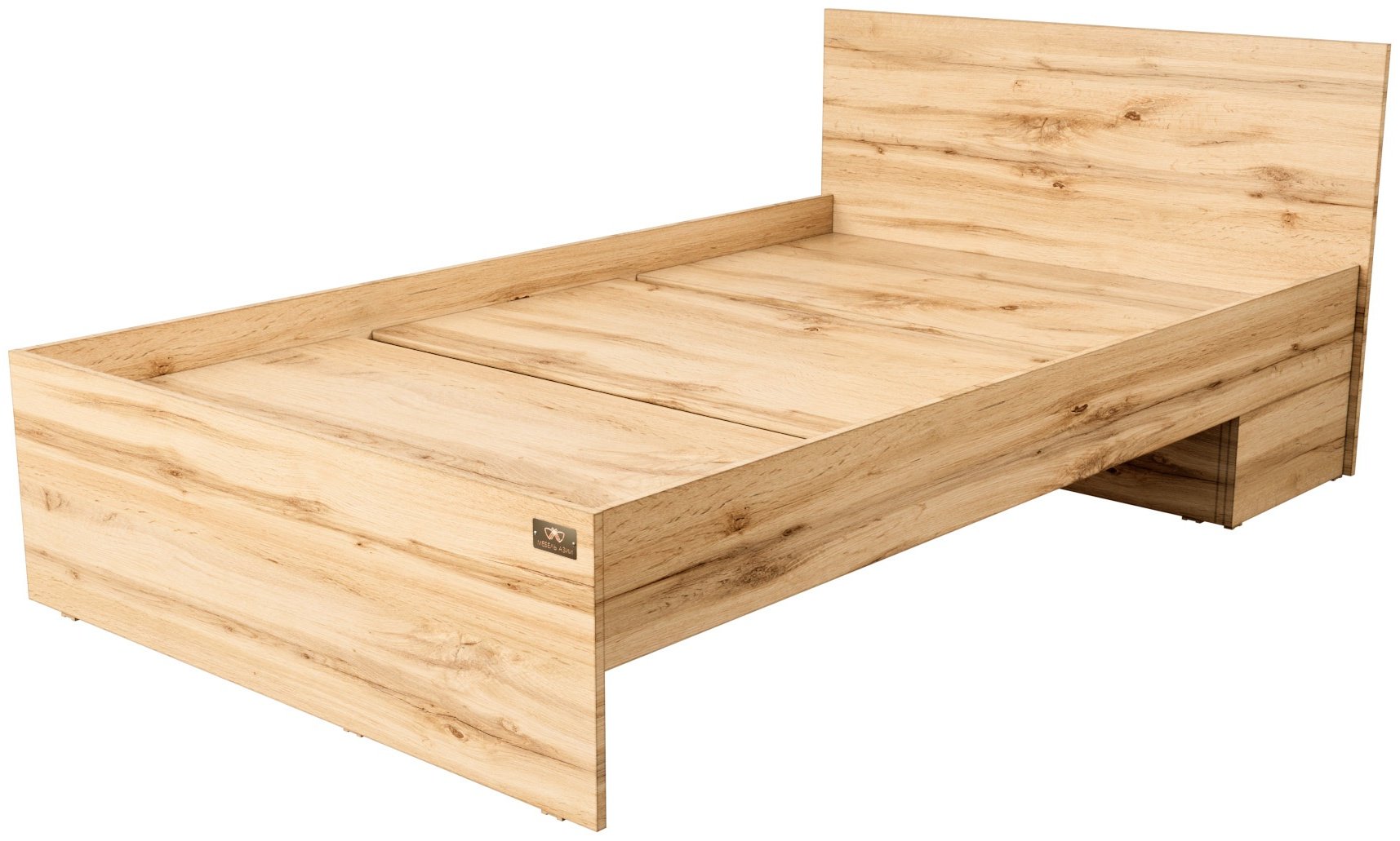Кровать Мебель Азии Гармони 120x200см с матрасом светло-коричневая купить,NaN