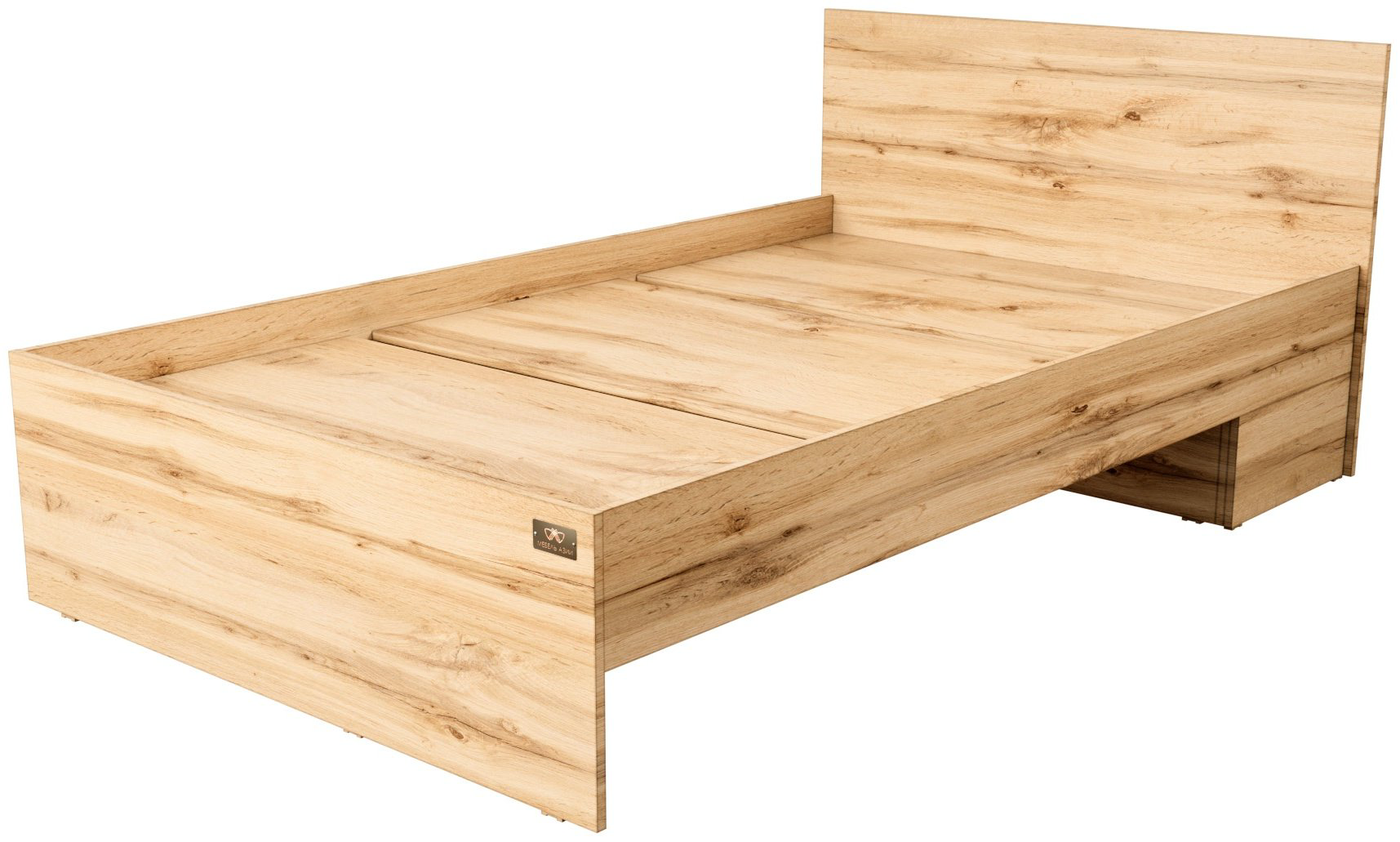 Кровать Мебель Азии Гармони 120x200см с матрасом светло-коричневая купить,NaN