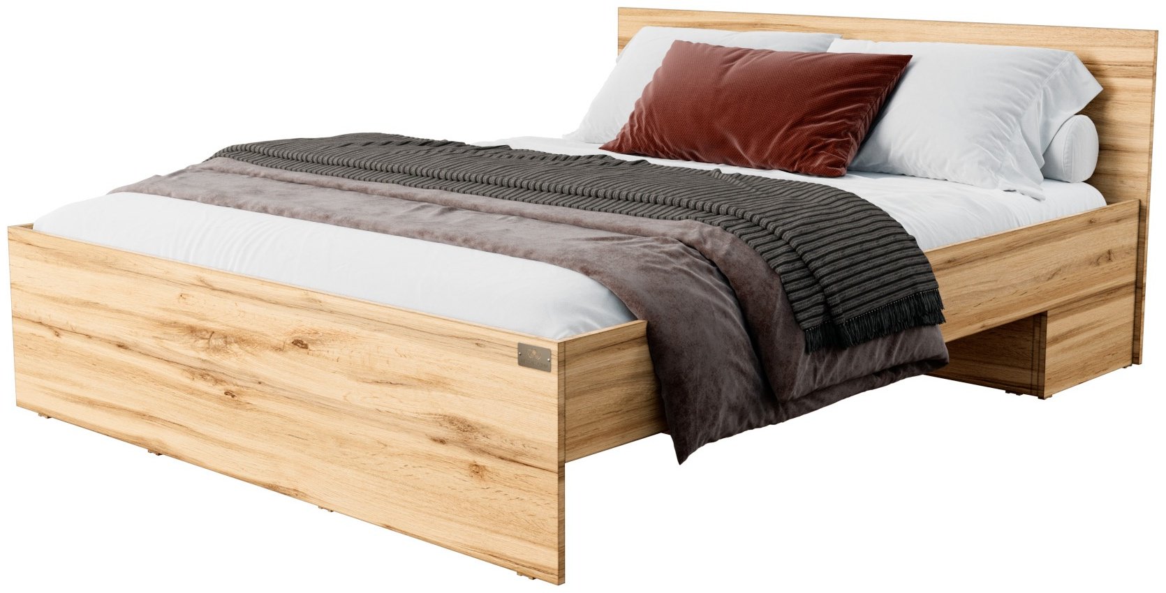 Кровать Мебель Азии 160x200см с матрасом коричневая купить,NaN