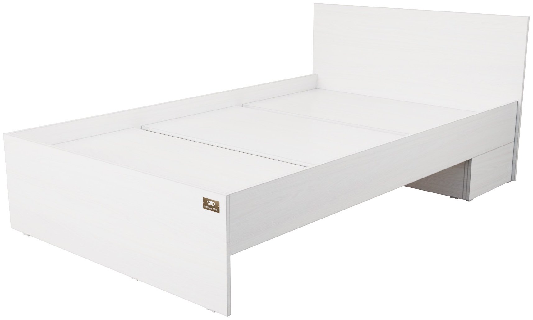 Кровать Мебель Азии Гармони 120x200см с матрасом светло-серая купить,NaN
