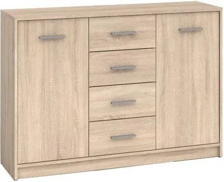 Комод Гербор 118.5x33.5x83.5 см, ЛДСП, Непо КОМ2D4S