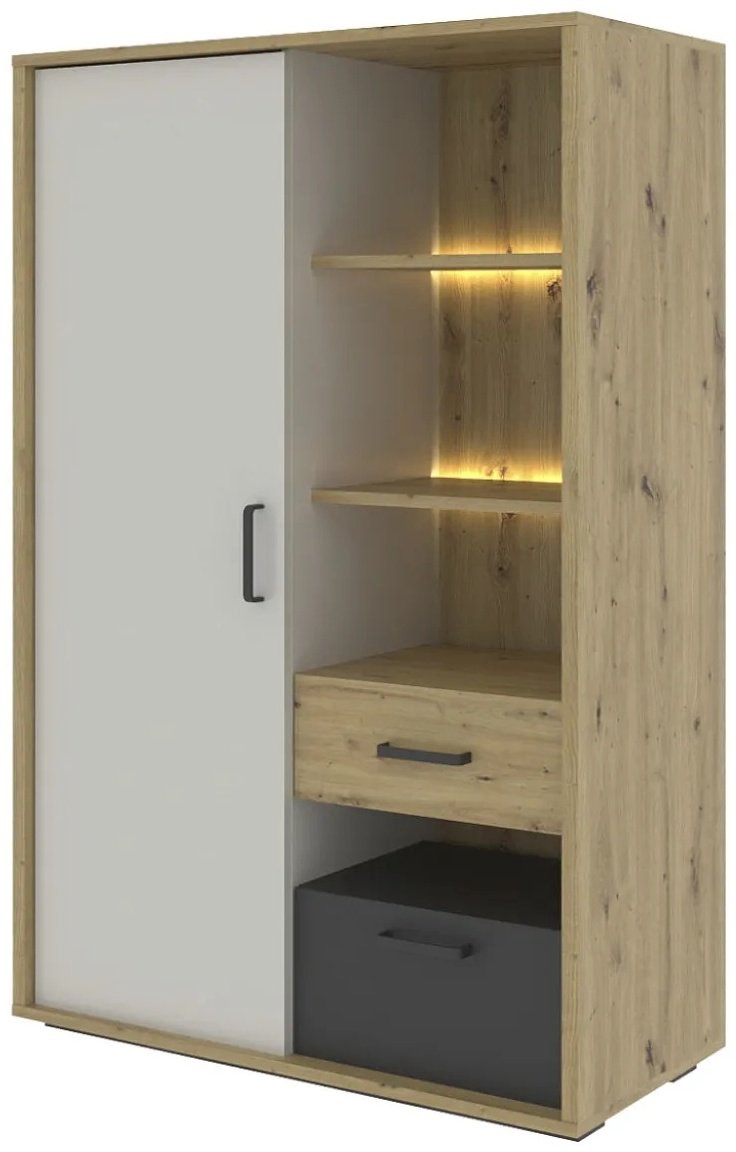 НК Мебель KUBO , 90x42x138, ЛДСП, МДФ, черный, белый, коричневый купить,NaN