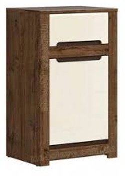Тумба Гербор KOM1D1S Софт, 59x89.5x41 см, белый, коричневый