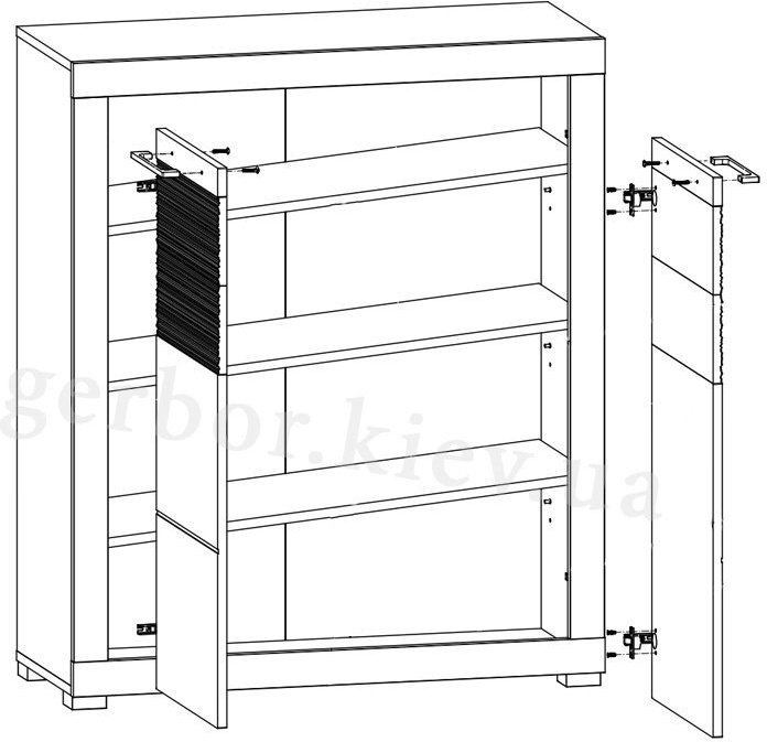 Гербор 92x37x110 см, ЛДСП, Флеймс REG2D - ForteMarket Гербор 92x37x110 см, ЛДСП, Флеймс REG2D купить,0