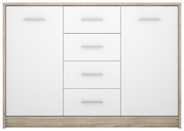 Комод Involux 20620, 118.5x33.5x83.5 см, коричневый, белый