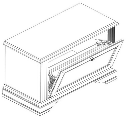 Тумба для обуви Гербор Вайт 1d 72.5x50.5x35см ясень снежная