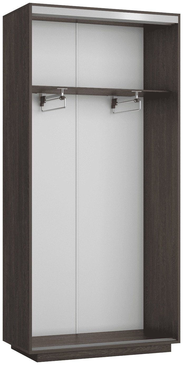 Шкаф-купе Мебель Азии Экспресс МИНИ 2-90, 90x190х44 см, черный купить,NaN