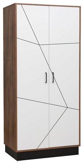 Распашной шкаф Седьмое небо Гамма, 95x208х56 см, белый, коричневый купить,NaN