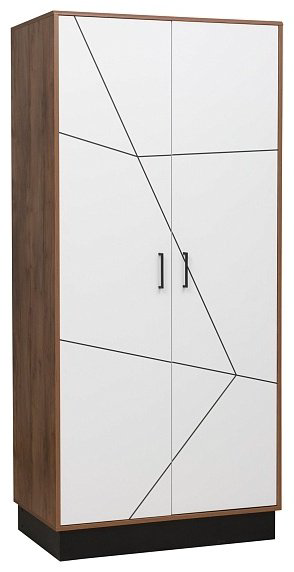 Распашной шкаф Седьмое небо Гамма, 95x208х56 см, белый, коричневый купить,NaN