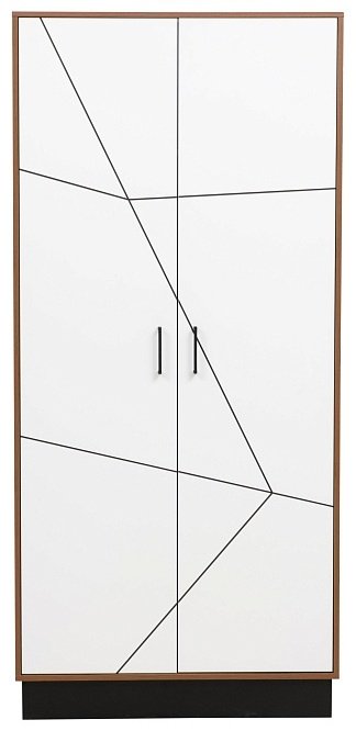 Распашной шкаф Седьмое небо Гамма, 95x208х56 см, белый, коричневый купить,NaN