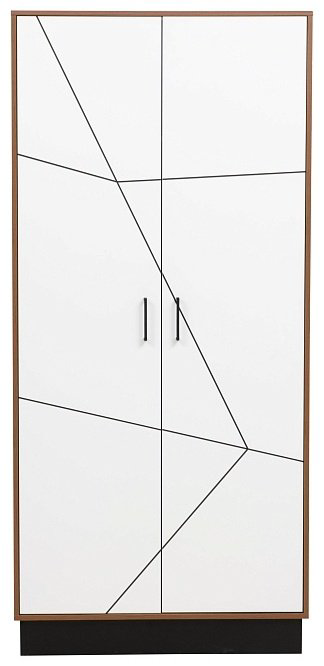 Распашной шкаф Седьмое небо Гамма, 95x208х56 см, белый, коричневый купить,NaN