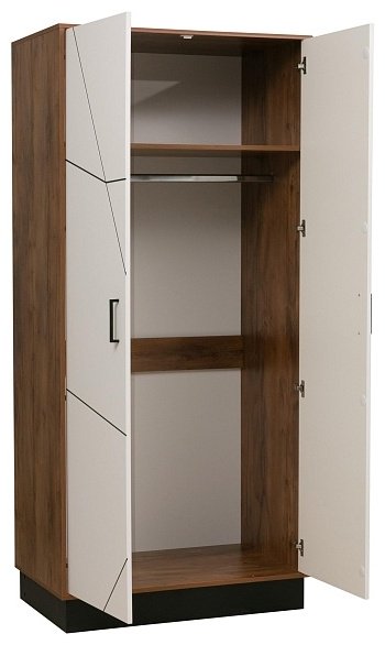 Распашной шкаф Седьмое небо Гамма, 95x208х56 см, белый, коричневый купить,NaN