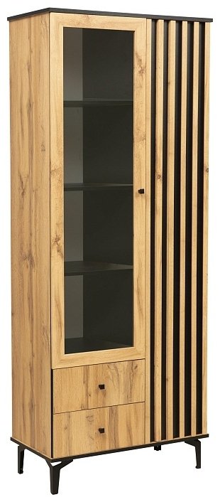 Распашной шкаф Седьмое небо Либерти, 82x217х43 см, черный, коричневый купить,NaN