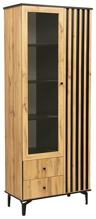 Распашной шкаф Седьмое небо Либерти, 82x217х43 см, черный, коричневый купить,NaN