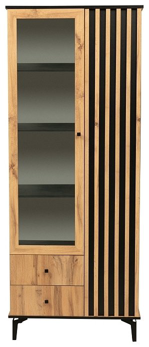 Распашной шкаф Седьмое небо Либерти, 82x217х43 см, черный, коричневый купить,NaN