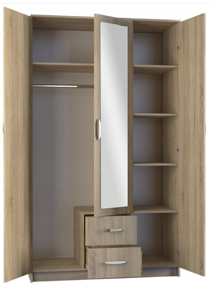 Распашной шкаф ANREX Романа 00031622, 120.2x205.4х53.8 см, коричневый купить,NaN