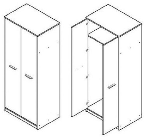 Распашной шкаф Involux Непо 011-01 SZF2D, 80x196.5х54 см, коричневый купить,NaN