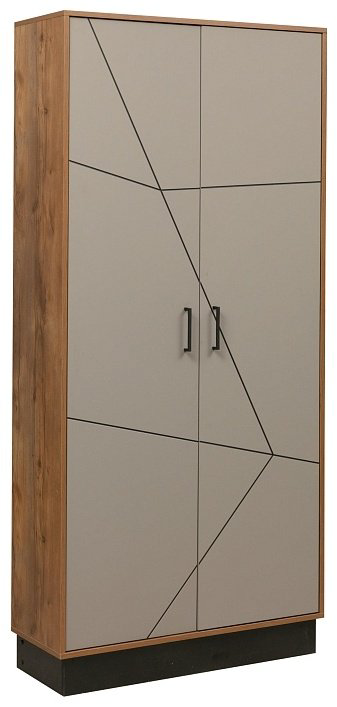 Распашной шкаф Седьмое небо Гамма-2, 95x208х36 см, серый, коричневый купить,NaN