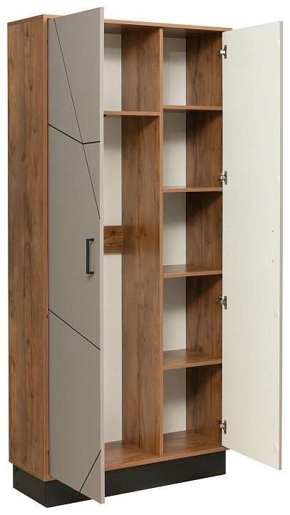 Распашной шкаф Седьмое небо Гамма-2, 95x208х36 см, серый, коричневый купить,NaN