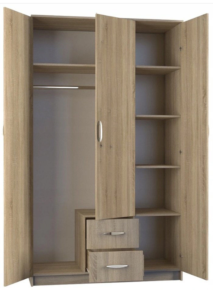 Распашной шкаф ANREX Романа 00031624, 120.2x205.4х53.8 см, коричневый купить,NaN