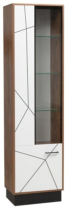 Распашной шкаф Седьмое небо Гамма, 55x207х36 см, белый, коричневый