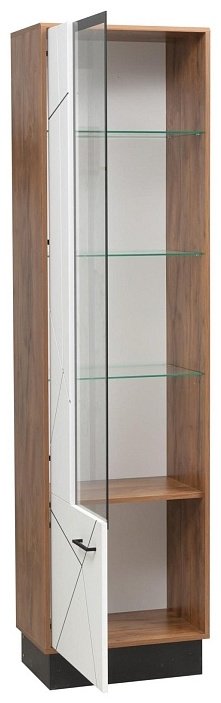 Распашной шкаф Седьмое небо Гамма, 55x207х36 см, белый, коричневый купить,0