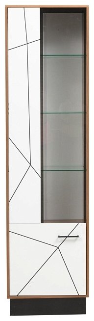 Распашной шкаф Седьмое небо Гамма, 55x207х36 см, белый, коричневый купить,0
