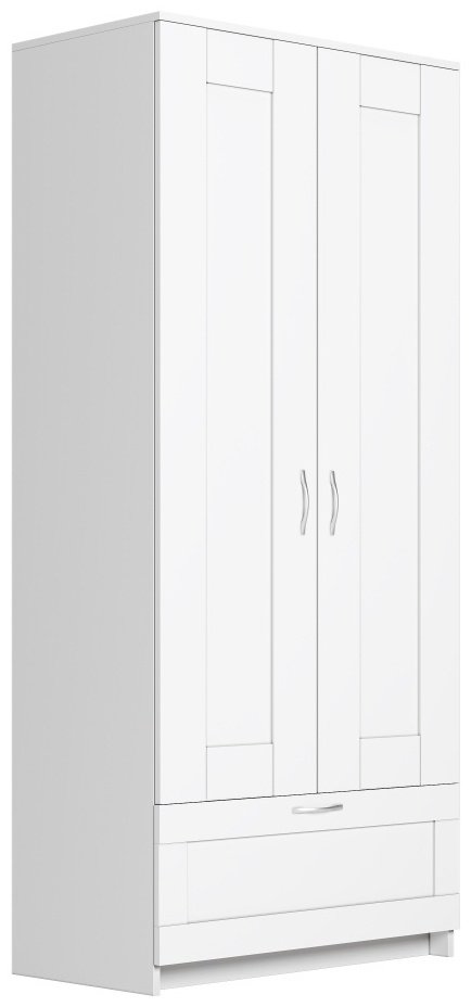 Распашной шкаф Сириус-1, 78x190х50 см, белый купить,NaN