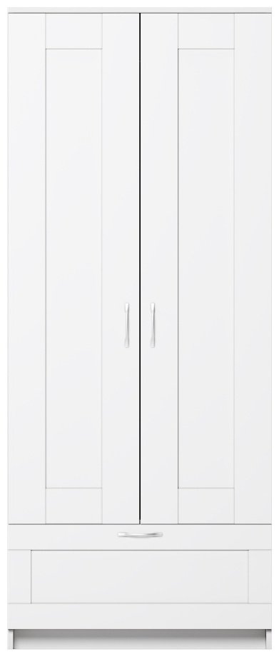 Распашной шкаф Сириус-1, 78x190х50 см, белый купить,0