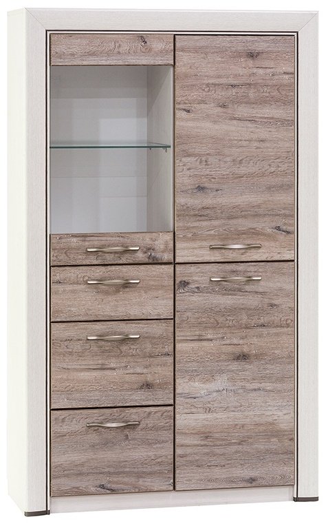 Распашной шкаф ANREX Оливия 1V2D3S, 96x160.6х36 см, коричневый купить,NaN