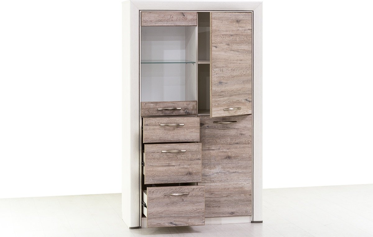 Распашной шкаф ANREX Оливия 1V2D3S, 96x160.6х36 см, коричневый купить,NaN