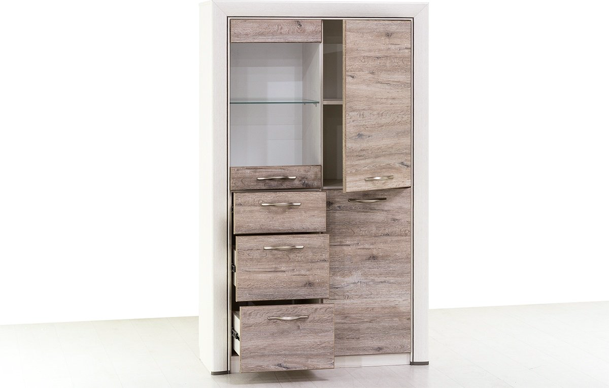 Распашной шкаф ANREX Оливия 1V2D3S, 96x160.6х36 см, коричневый купить,NaN