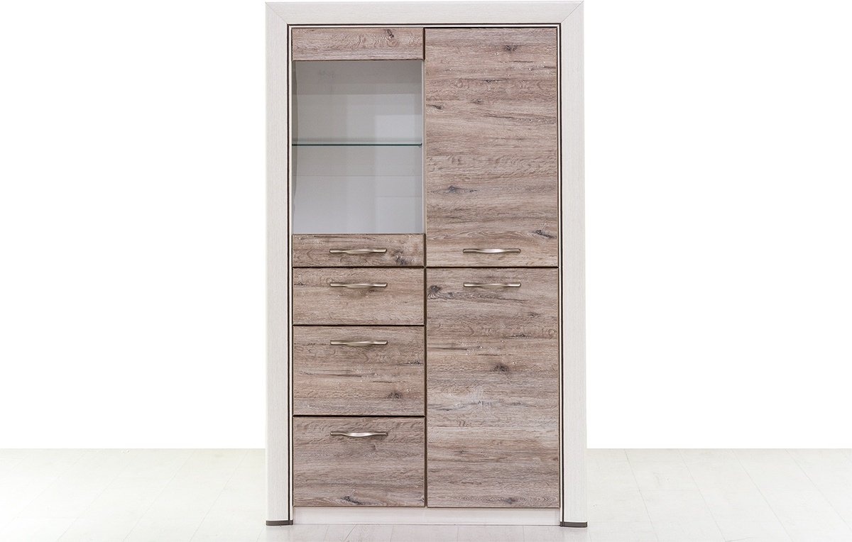 Распашной шкаф ANREX Оливия 1V2D3S, 96x160.6х36 см, коричневый купить,NaN
