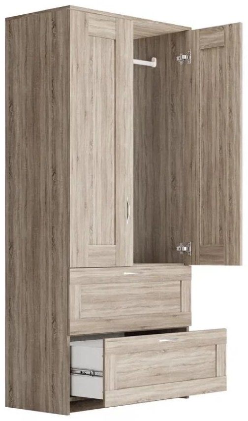 Распашной шкаф СВЕДСТА Сириус 2Д2Я, 78x190х50 см, коричневый купить,NaN