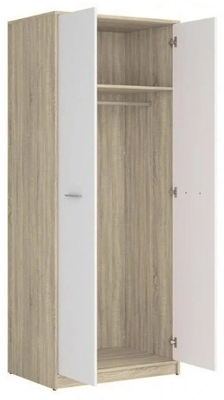 Распашной шкаф Гербор 433 011-01 Непо Шкаф SZF2D, 80x196.5х54 см, белый, бежевый купить,NaN