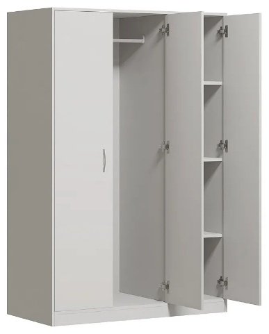 Распашной шкаф СВЕДСТА ОРИОН, 117x175х55 см, белый купить,0