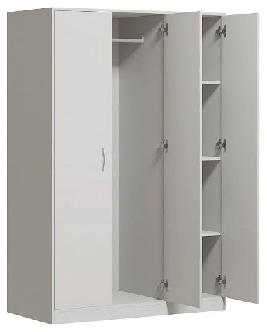 Распашной шкаф СВЕДСТА ОРИОН, 117x175х55 см, белый купить,NaN
