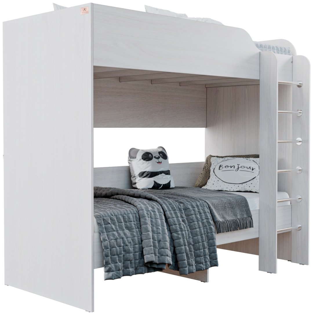 Двухъярусная кровать Мебель Азии Вирджиния, 90x200 см, светло серый - ForteMarket Двухъярусная кровать Мебель Азии Вирджиния, 90x200 см, светло серый купить,0