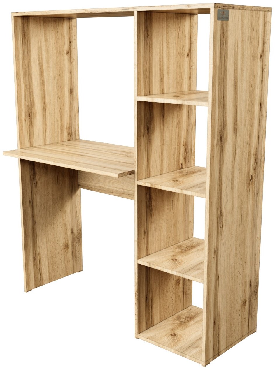 Стол компьютерный с надстройкой Мебель Азии Стоунхендж, 114х50x140 см, коричневый купить,0