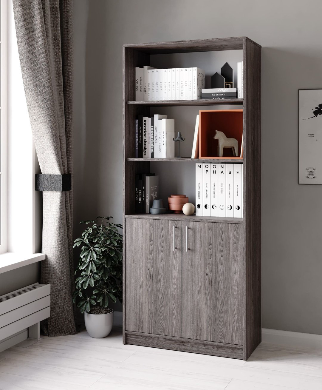Стеллаж напольный Мебель Азии, 80x40x190 см, коричневый купить,NaN