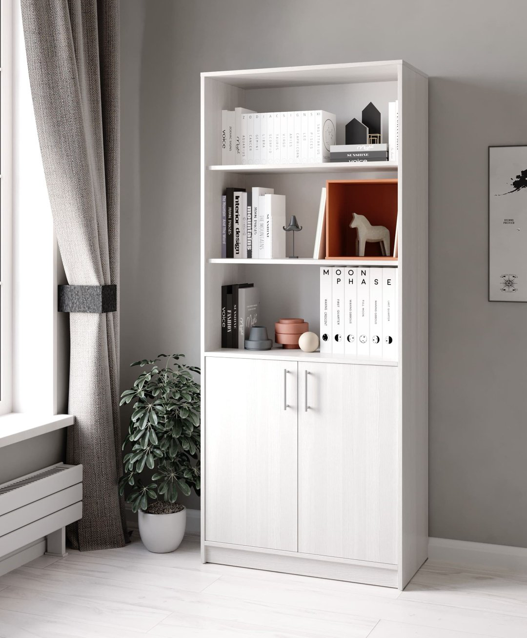 Стеллаж Мебель Азии Болашак ЛДСП, 80x40x190 см выбеленное дерево купить,NaN