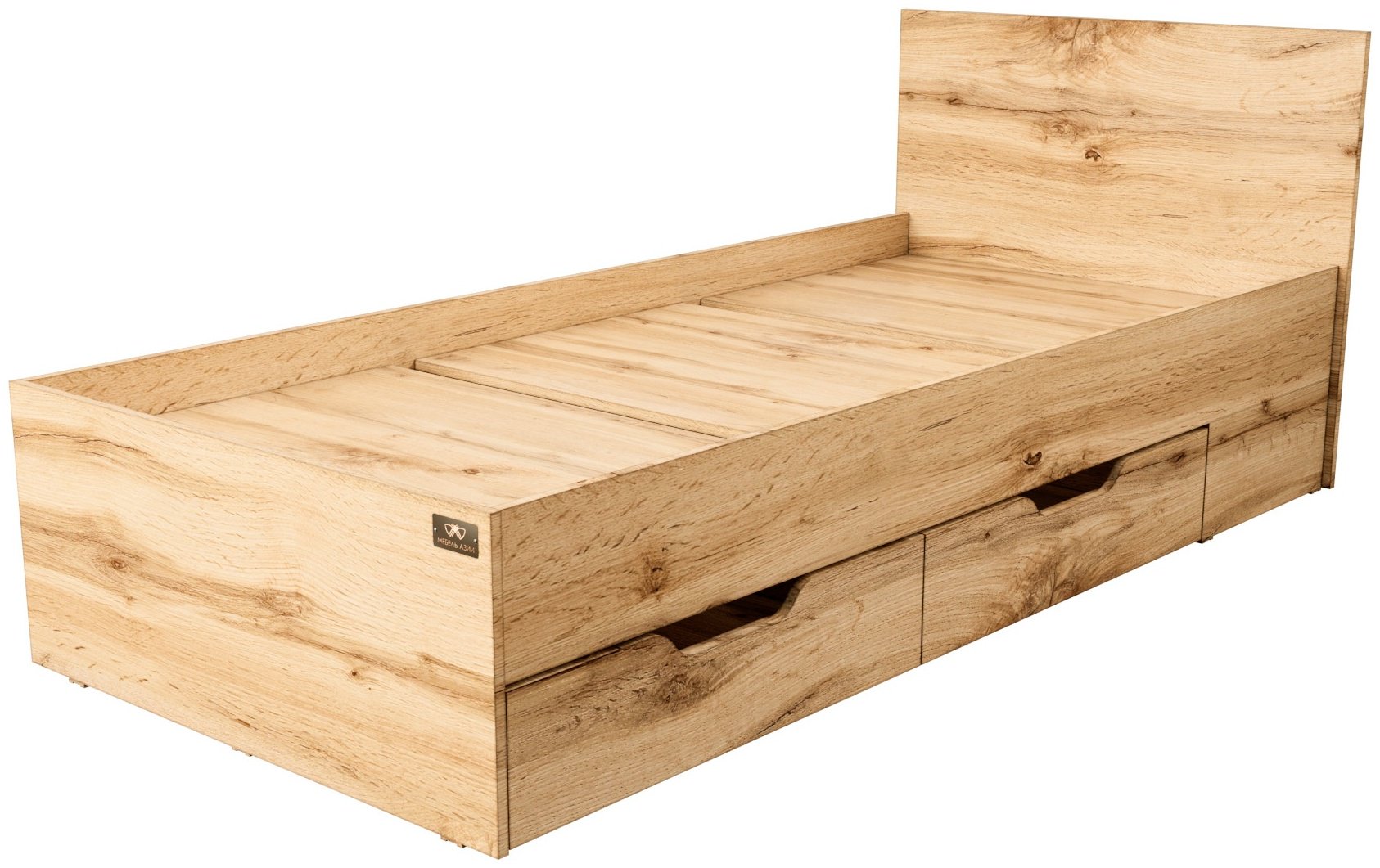 Кровать Мебель Азии Гармони 90x200см c матрасом коричневая купить,NaN