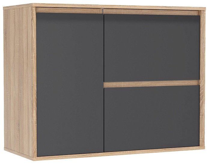 Комод Седьмое небо Берта, 95.2x42.6x73.8 см, черный, светло-коричневый купить,NaN
