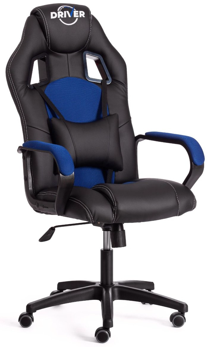 Игровое кресло Tetchair Driver, черный, синий купить,NaN