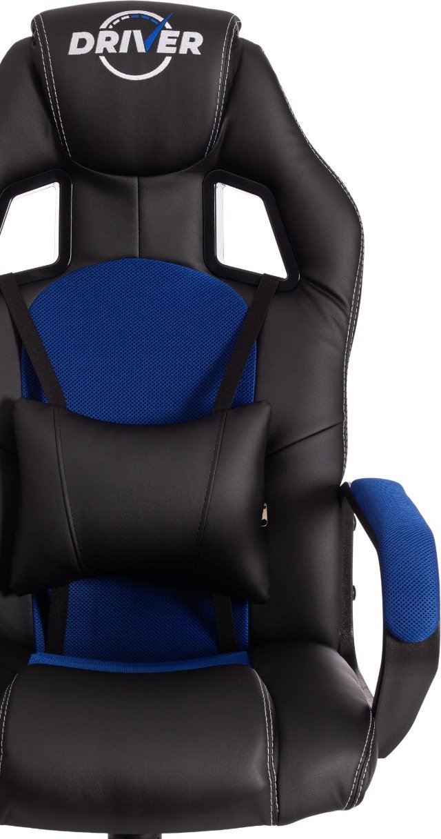 Игровое кресло Tetchair Driver, черный, синий купить,NaN